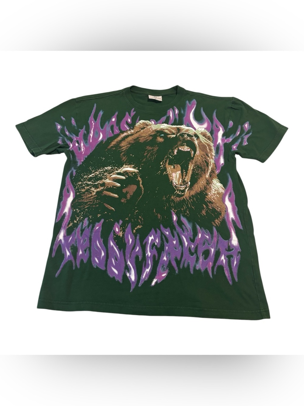 Teddy Fresh Green Tee with Purple Accent